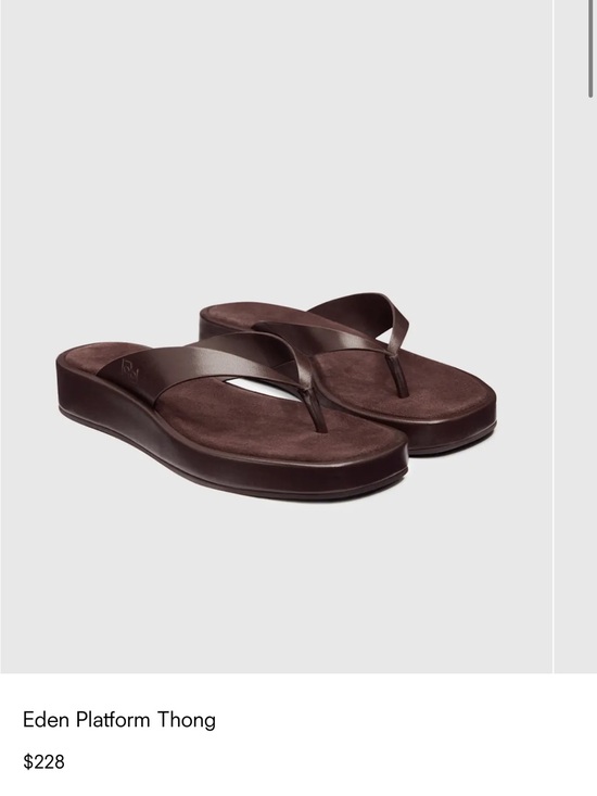 Reformation Shoes - Reformation Eden Platform Thong Sandals — Brown